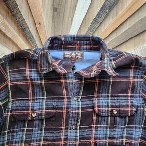 Matix  Flannel Shirt Men's S, Black Multicolor, Front Stash Pocket